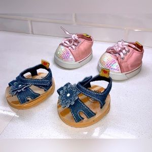 BABW  - 2x Pairs of Build A Bear Workshop Shoes • Sandals / Sneakers